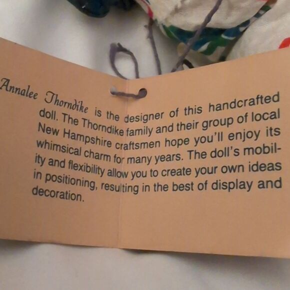 Vintage 1990 Annalee Thorndike Painter Artist Mouse Palette Brush & String TAG‎ - Picture 10 of 10